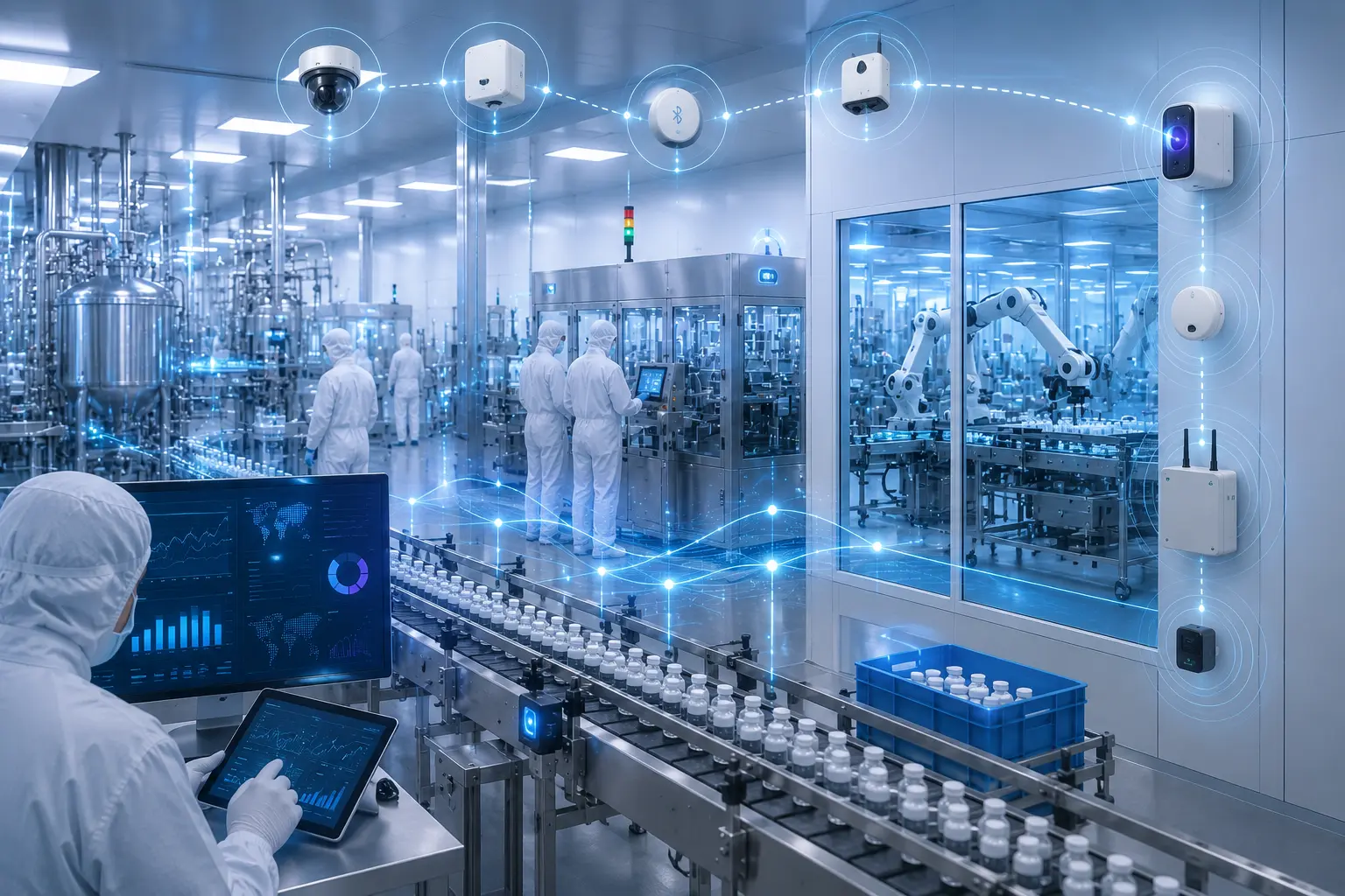 IoT hardware technologies for AIoT-enabled pharmaceutical contract manufacturing