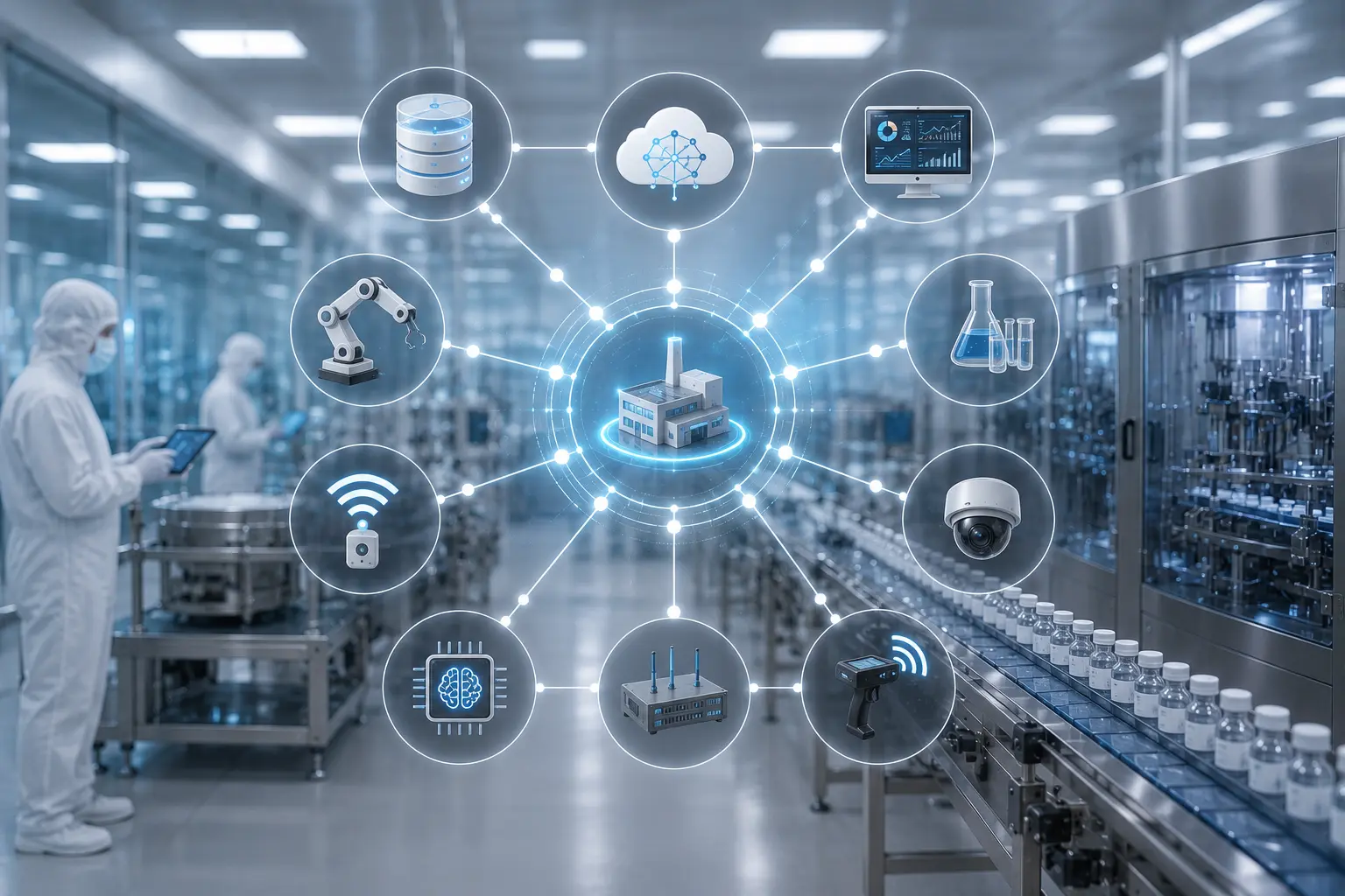 Enterprise AI and IoT integration for pharmaceutical contract manufacturing